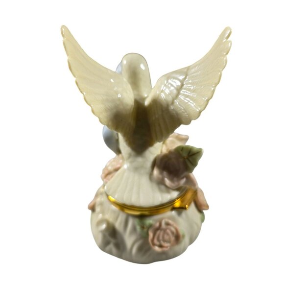 Lenox 2000 Dove Trinket treasure Box Floral Design millenium of peace incl charm - Picture 3 of 10